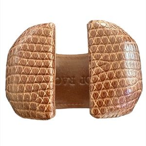 Manope Rachote Brown Lizard Cuff bracelet